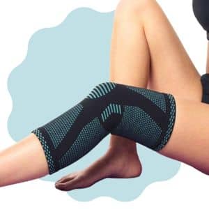 Top knee sleeve for hyperextension, the knee force compression sleeve