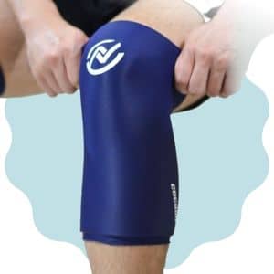 One of the best knee braces for partial acl tear. My Cocoons knee brace in blue that helps with recovery of a partial ACL tear