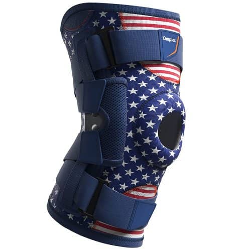 American flag design of omples hinged knee brace, top knee brace for football players